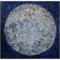 Kleiner Planet - was nun ?, Mischtechnik/Öl auf Leinwand, 83x79cm, 2001