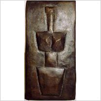 Anatolisches Idol, Bronzerelief, 38x20cm, 2000